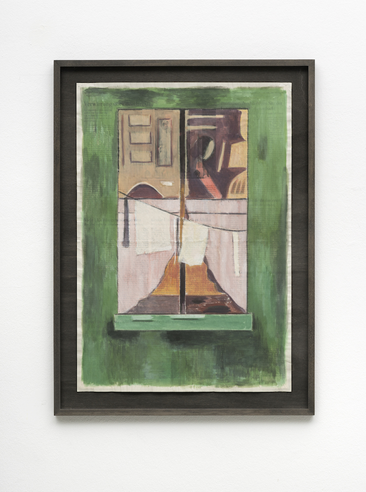 MP 2016 Ohne Titel nach Oskar Schlemmer Aquarell und Gouache auf Zeitung 56x39