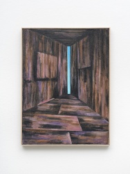 MP 2018 Ohne Titel Aussicht Oel auf Jute 42x32