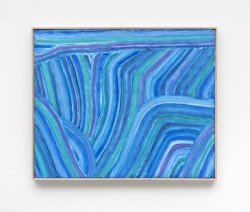 MP 2018 Ohne Titel Farbfeld Oel auf Jute 28x34